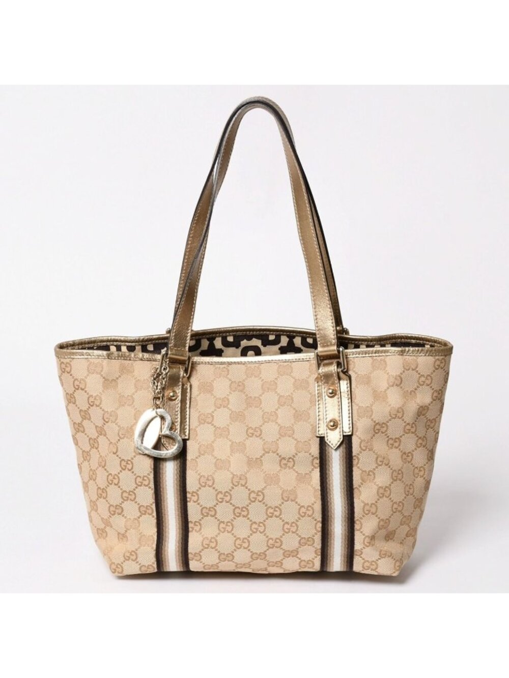 Gucci Tote Bag Gold Brown